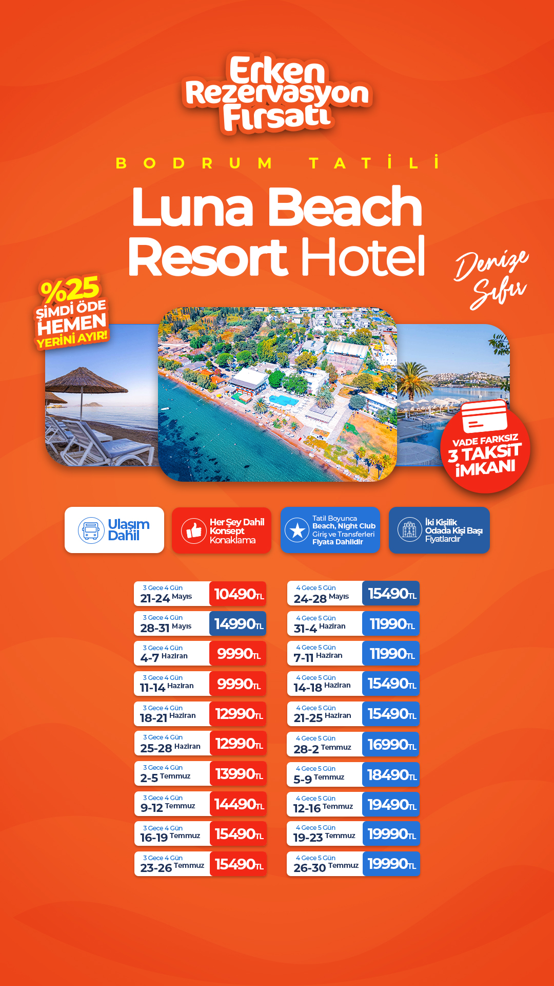 Ankara Çıkışlı Bodrum Tatili | Ladonia Luna Beach Resort 2026